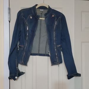 Crop jean jacket